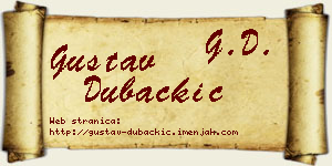 Gustav Dubačkić vizit kartica